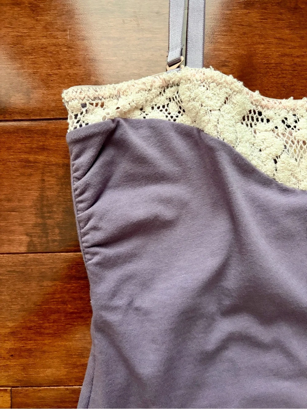 Free People Lace Trim Camisole Slip in Mushroom